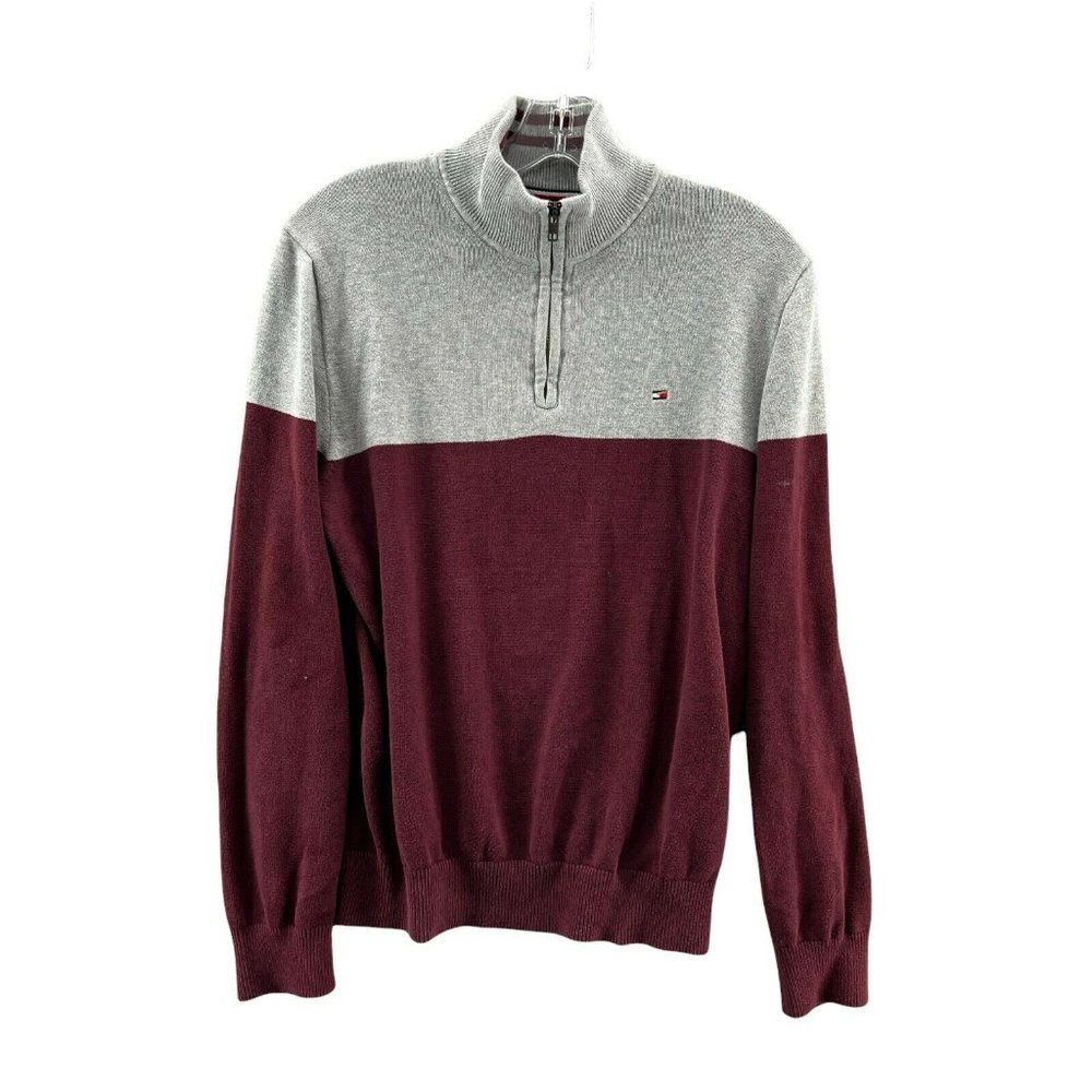 Tommy Hilfiger Pullover 1/4 Zip Sweater Sweatshirt Men's Small Long-slee…